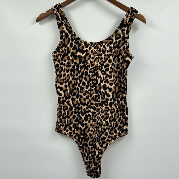 Discreet Leopard Bodysuit New With Tags Small - Picture 1 of 6